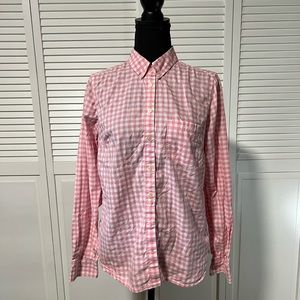 Gap pink gingham button down
